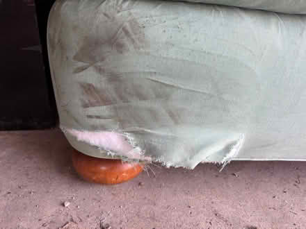 Photo of free Small settee with small tear (Hinsdale) #3