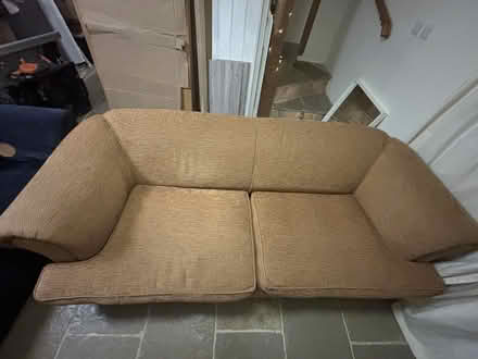 Photo of free 3-Seater Sofa, in Mustard/Gold Colour (Stretham CB6) #1