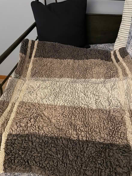 Photo of free Croscill shower curtain and 2 rugs (Roselle) #2