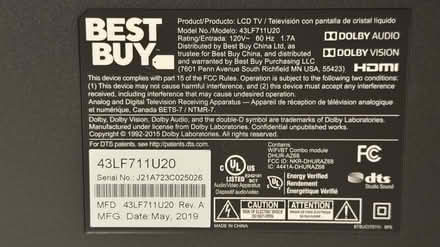 Photo of free 42” Toshiba FireTV w/remote (Southwest Waterfront) #3