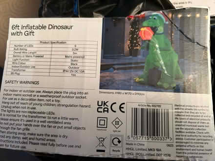Photo of free Christmas inflatables - Snowman and Dinosaur (Bilbrook WV8) #2