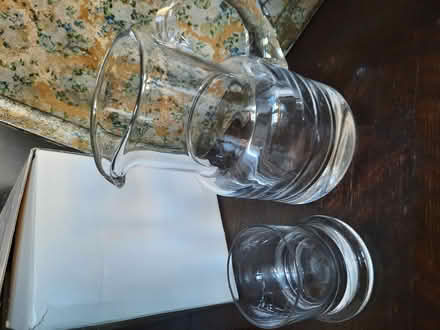 Photo of free Glass jug with drinking glass (Hollingdean BN1) #2