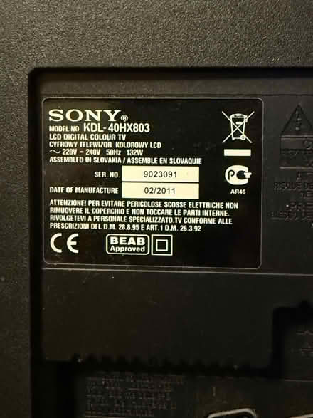 Photo of free Sony TV (Aylesbury HP19) #2