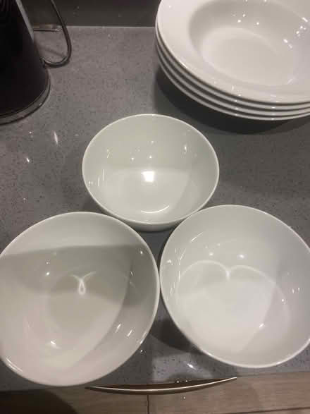 Photo of free 3 Sainsbury’s white bowls (hazel grove SK7) #1