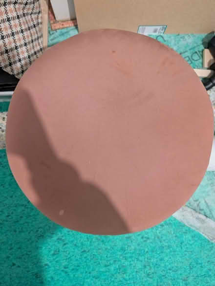 Photo of free Pink faux suede storage stool (Stirchley) #2