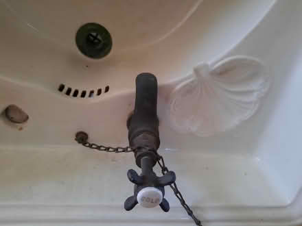 Photo of free 1920s ceramic sink with single original tap and wall bracket frame (Hollingdean BN1) #3