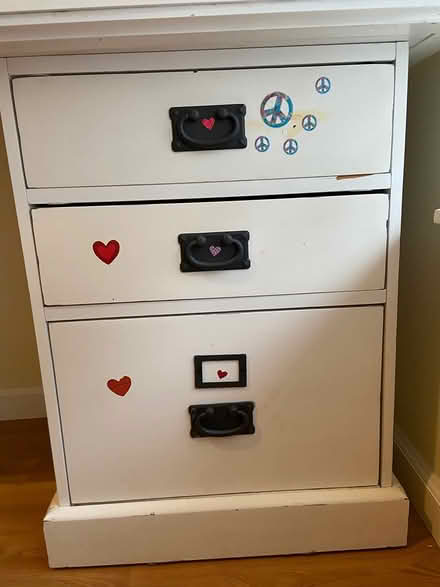 Photo of free 3 piece white desk (Gresham Station area) #4