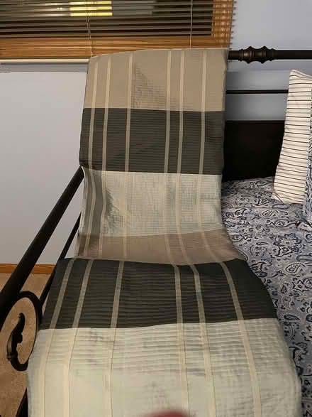 Photo of free Croscill shower curtain and 2 rugs (Roselle) #1