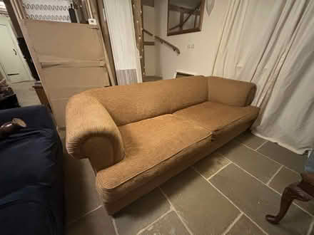 Photo of free 3-Seater Sofa, in Mustard/Gold Colour (Stretham CB6) #3