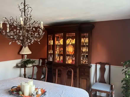 Photo of free Dark wood dining room hutch (West Groton, near Town Forest) #1