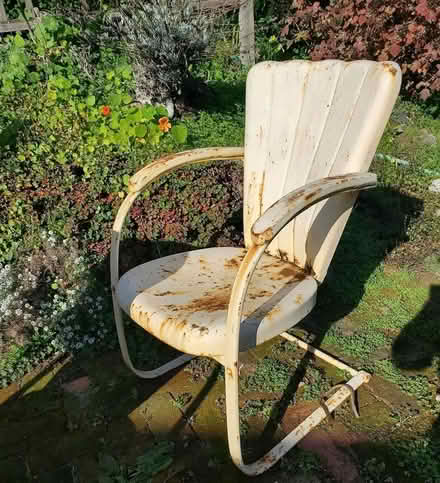 Photo of free Two vintage metal garden arm chairs (Albany) #1