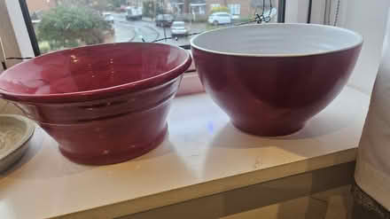 Photo of free Red ceramic bowls (Ham, Richmond) #1