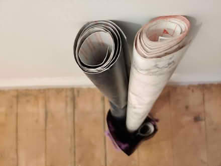 Photo of free Blue & marble sticky back plastic (Grange over sands) #1