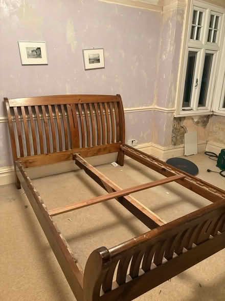 Photo of free King Size Oak Veneer Bed Frame (Orpington BR6) #1