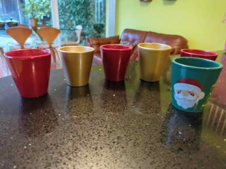 Photo of free 6 mini Christmas plant pots (GL4) #1
