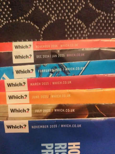 Photo of free 7 which? Magazines from the last year (Buckstone EH10) #1