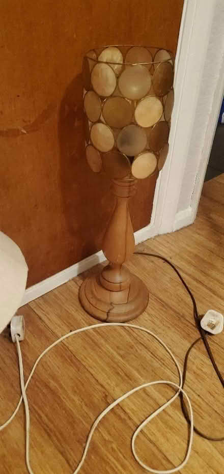 Photo of free 2 marble or onyx & 1 wood lamps (Little Herberts GL53) #2