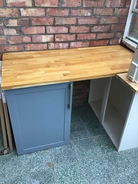 Photo of free Wickes kitchen units and wooden worktop (Garden City OX5) #1