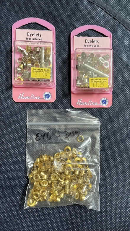 Photo of free Set of eyelets with tool (Goldhanger CM9) #1