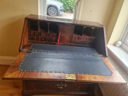 Photo of free Antique Flame Mahogany Bureau (Cam GL11) #4