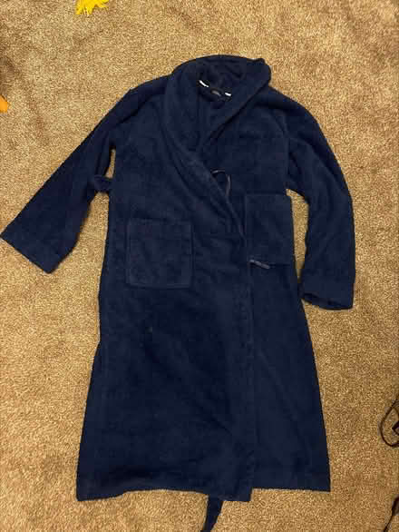 Photo of free Navy Blue bathrobe - Mens Small (Greaves LA1) #1