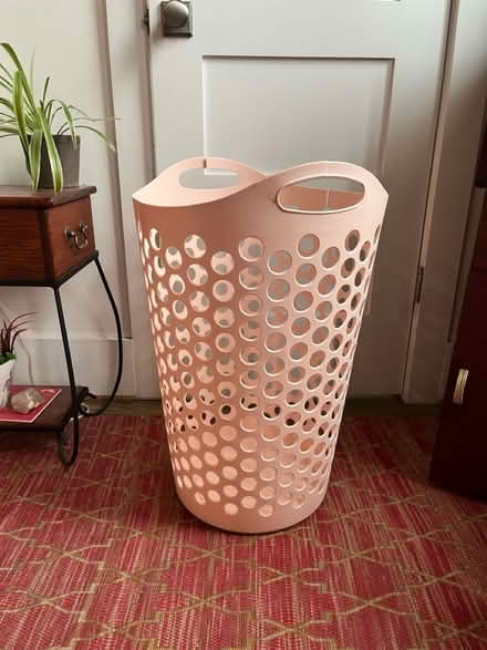 Photo of free Tall pink laundry basket (Petworth/16th St Heights) #1