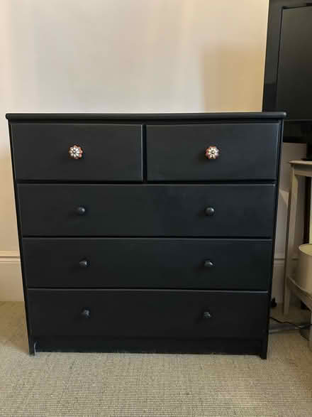 Photo of free Painted pine 5 drawer chest (St Leonards on Sea TN37) #1