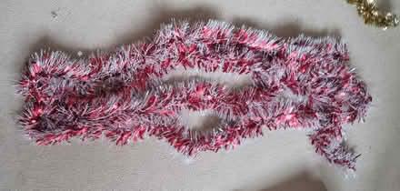 Photo of free large quantity of Tinsel - silver, gold, red/ white, green (Horndean PO8) #3