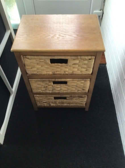 Photo of free Wooden 3 drawer unit (Bexleyheath DA6) #1