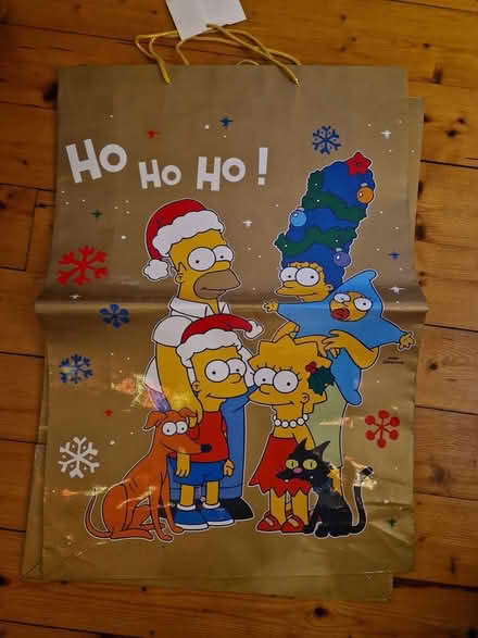 Photo of free 2 large Simpsons Christmas bags (Juniper Green, EH14) #1