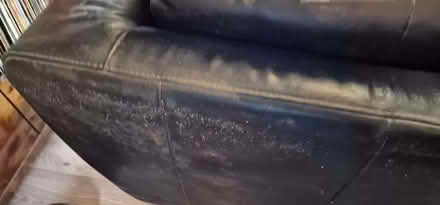 Photo of free Black leatherette two seater sofa (Pontesbury SY5) #2