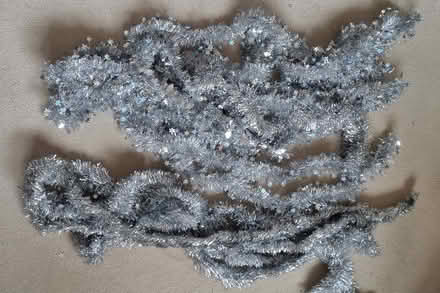 Photo of free large quantity of Tinsel - silver, gold, red/ white, green (Horndean PO8) #1