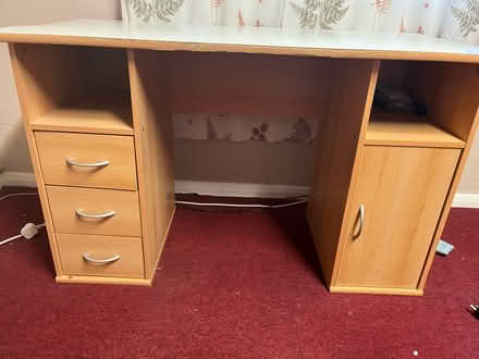 Photo of free Desk with drawers and cupboard (Hampden Park BN22) #1