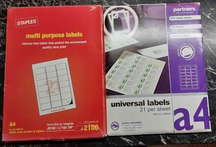 Photo of free A4 printer labels 21 per page (Swaythling SO16) #1