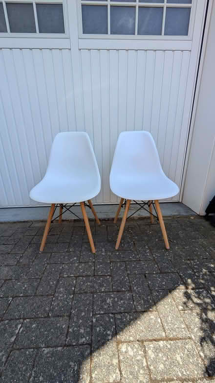 Photo of free White Eiffel Dining Chairs x3 (The Hamptons KT4) #1
