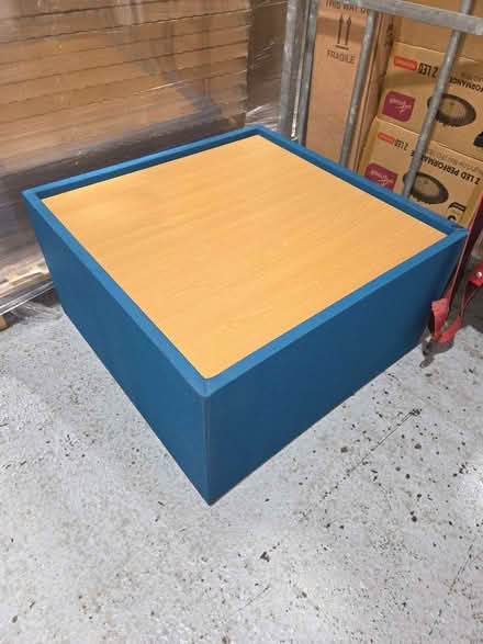 Photo of free Blue fabric / oak coffee table (Walton Summit PR5) #1