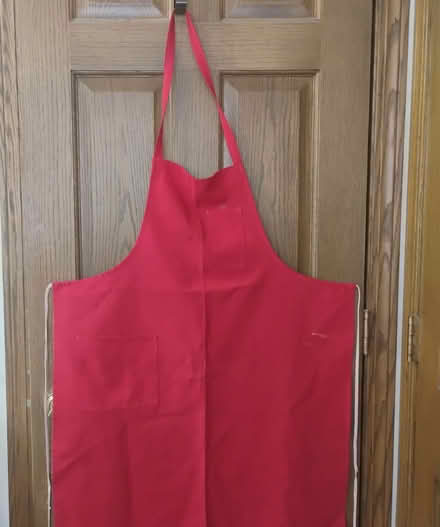 Photo of free Red Adult Sized Art Apron (Darien) #3