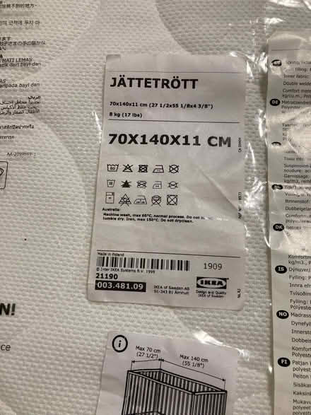 Photo of free Ikea Children's Cot Bed (Sundvik) + Mattress with fire label (Little Heath RG31) #4