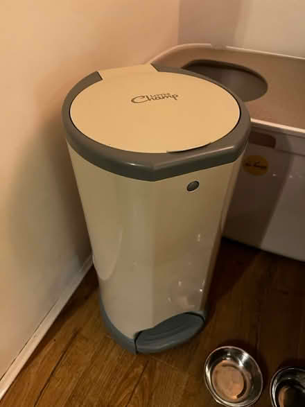 Photo of free Cat Litter Box, Bin and Bowls (Plumstead) #3