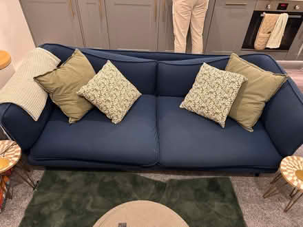Photo of free Royal blue 3 seater couch (L17) #1