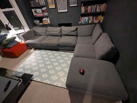 Photo of free Grey IKEA corner sofa (large) (Tooting SW17) #1