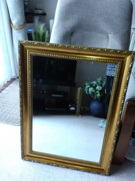 Photo of free large gold ornate wall mirror (Heacham PE31) #3