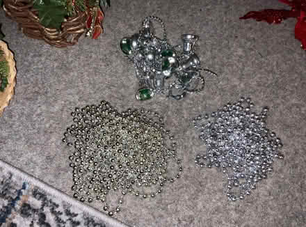 Photo of free Silver Coloured Christmas Decorations. Beads & Bells. (Kendal LA9) #3