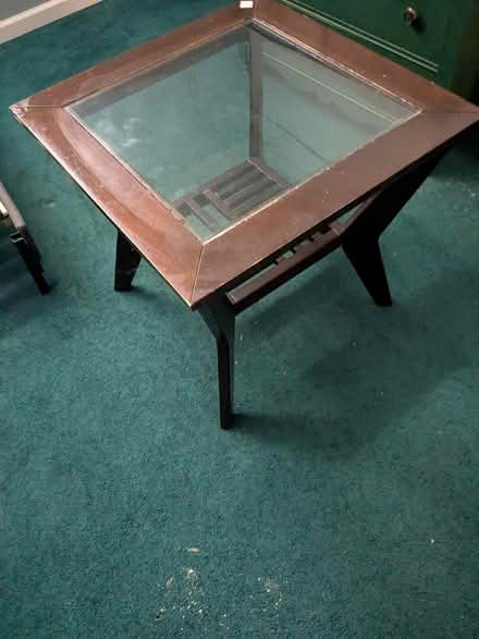 Photo of free Wood and glass side table (east side near Ellison Park) #1