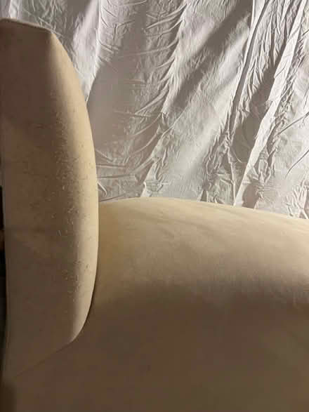 Photo of free Ivory microfiber loveseat (North End, Louisville) #2
