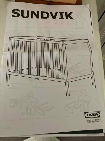 Photo of free Ikea Children's Cot Bed (Sundvik) + Mattress with fire label (Little Heath RG31) #2