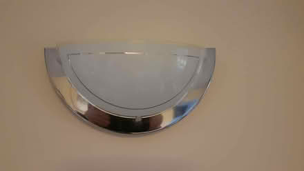 Photo of free 3 chrome and glass uplighters (White Grit SY5) #1