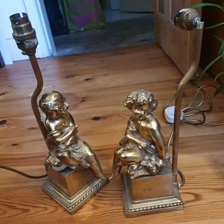 Photo of free Pair of Cherub lamps (to mend) or bookends (Bow E3) #1