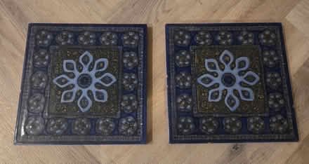 Photo of free 2 x large blue tiles (Frimley) #1