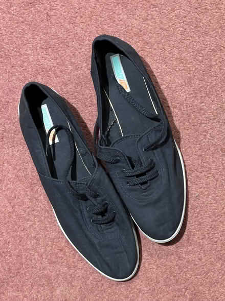 Photo of free Unworn fabric lace up ladies shoes (Clevelode WR13) #1